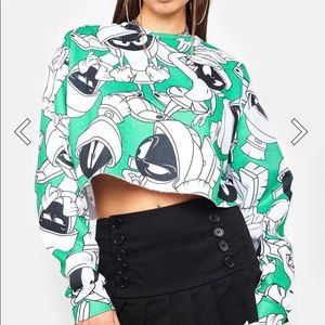 Marvin the Martian Crop Sweatshirt